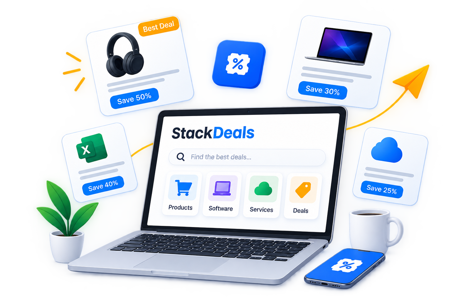 StackDeals platform for discovering products, software, services and deals